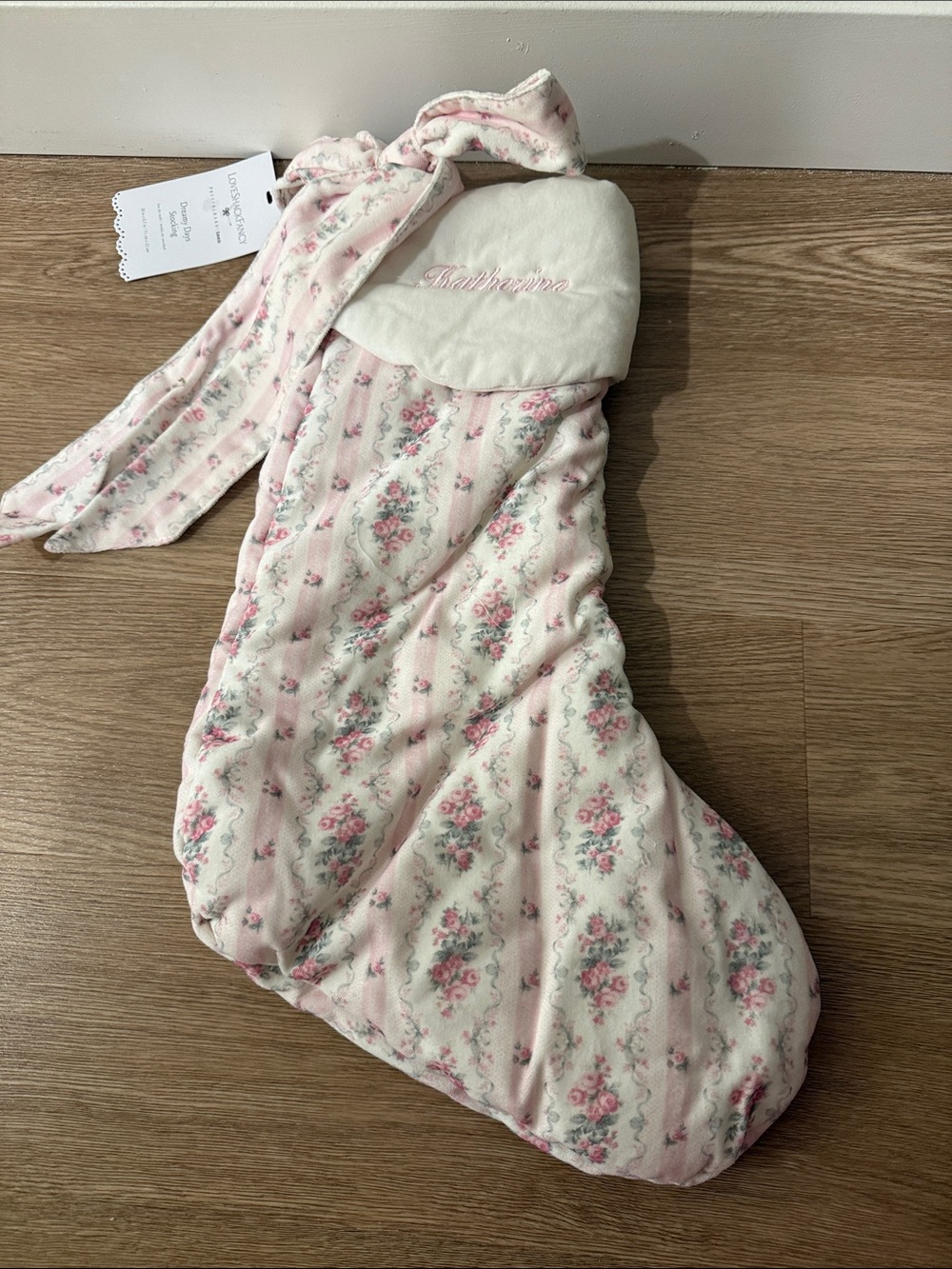 Classic Floral Pink stocking